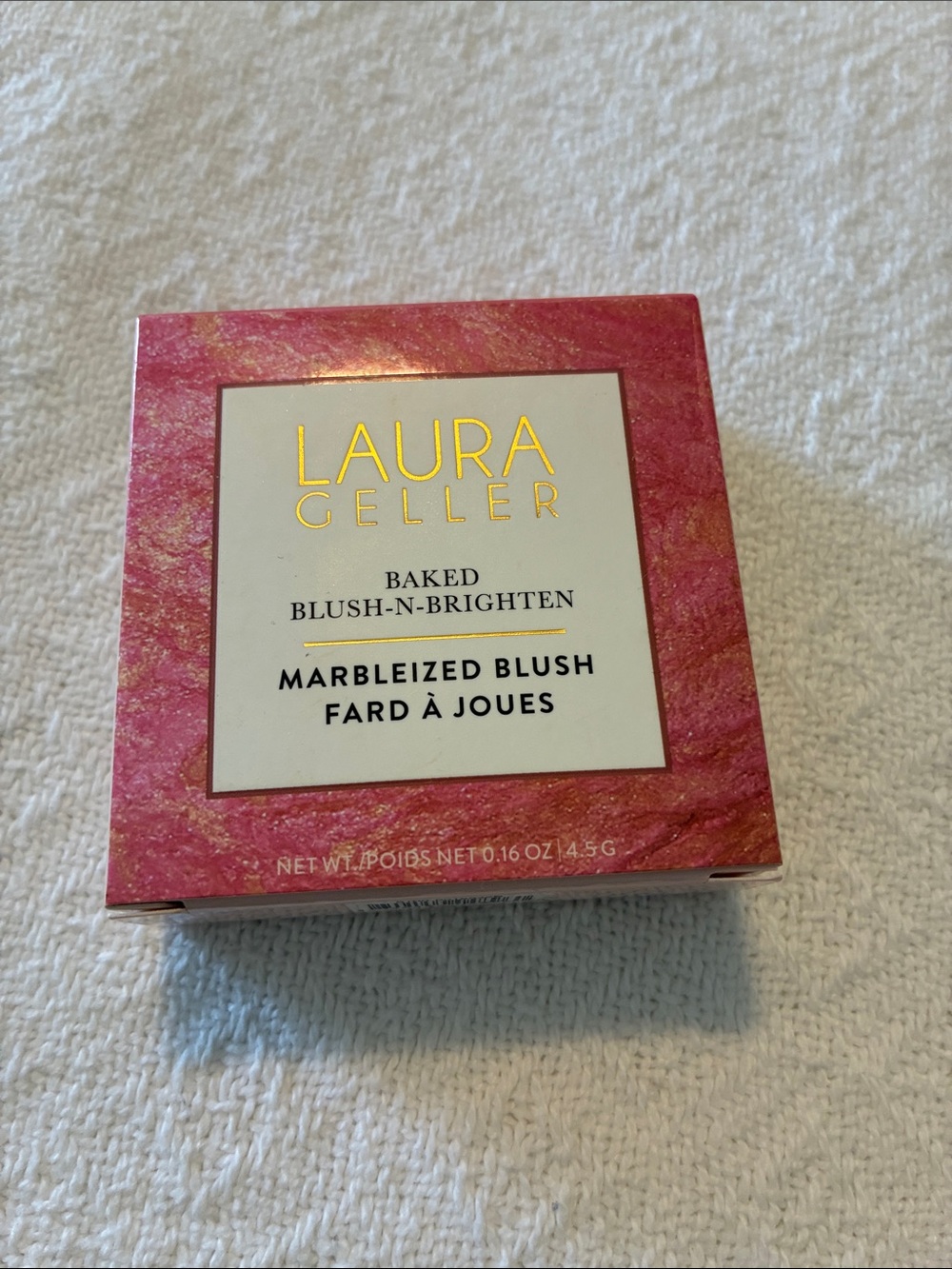 Laura Geller Marbleized Baked Blush-N-Brighten Sunlit Rose brand new in box